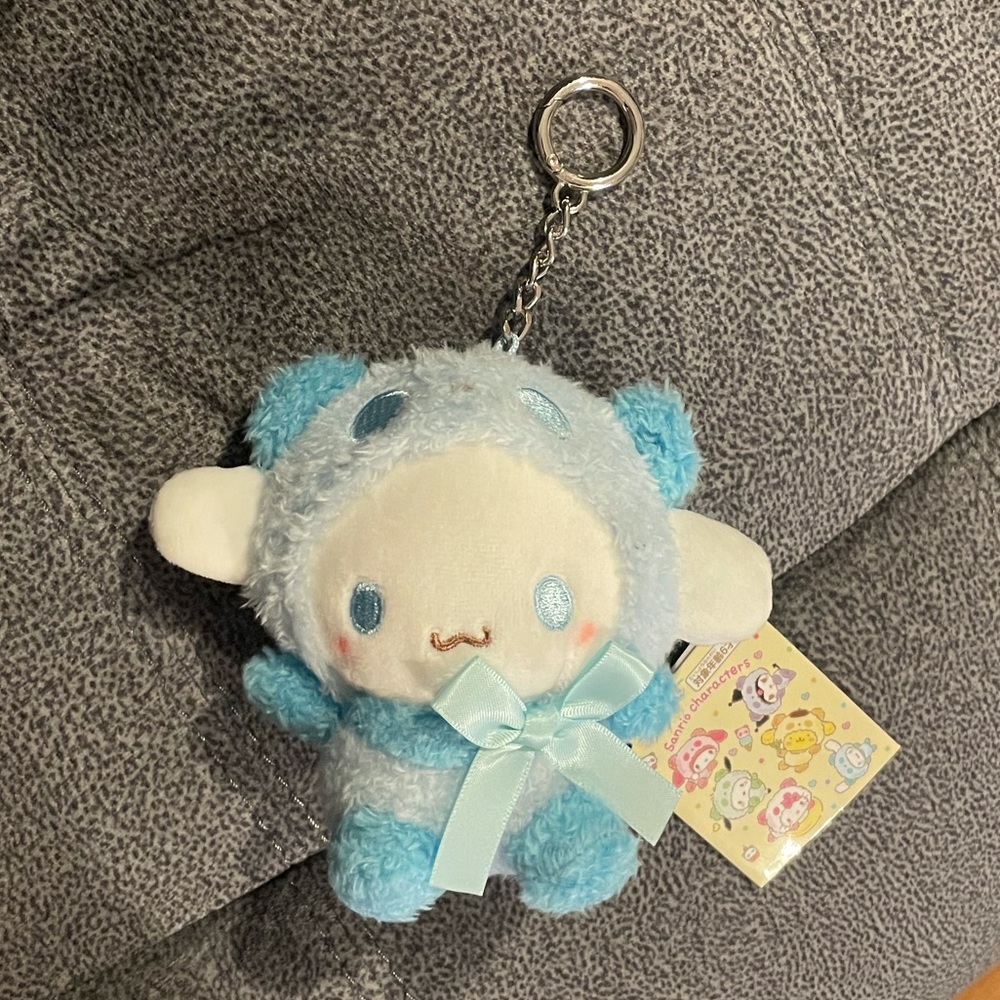 Cinnamoroll Plush x Panda Cosplay Costume Keychain